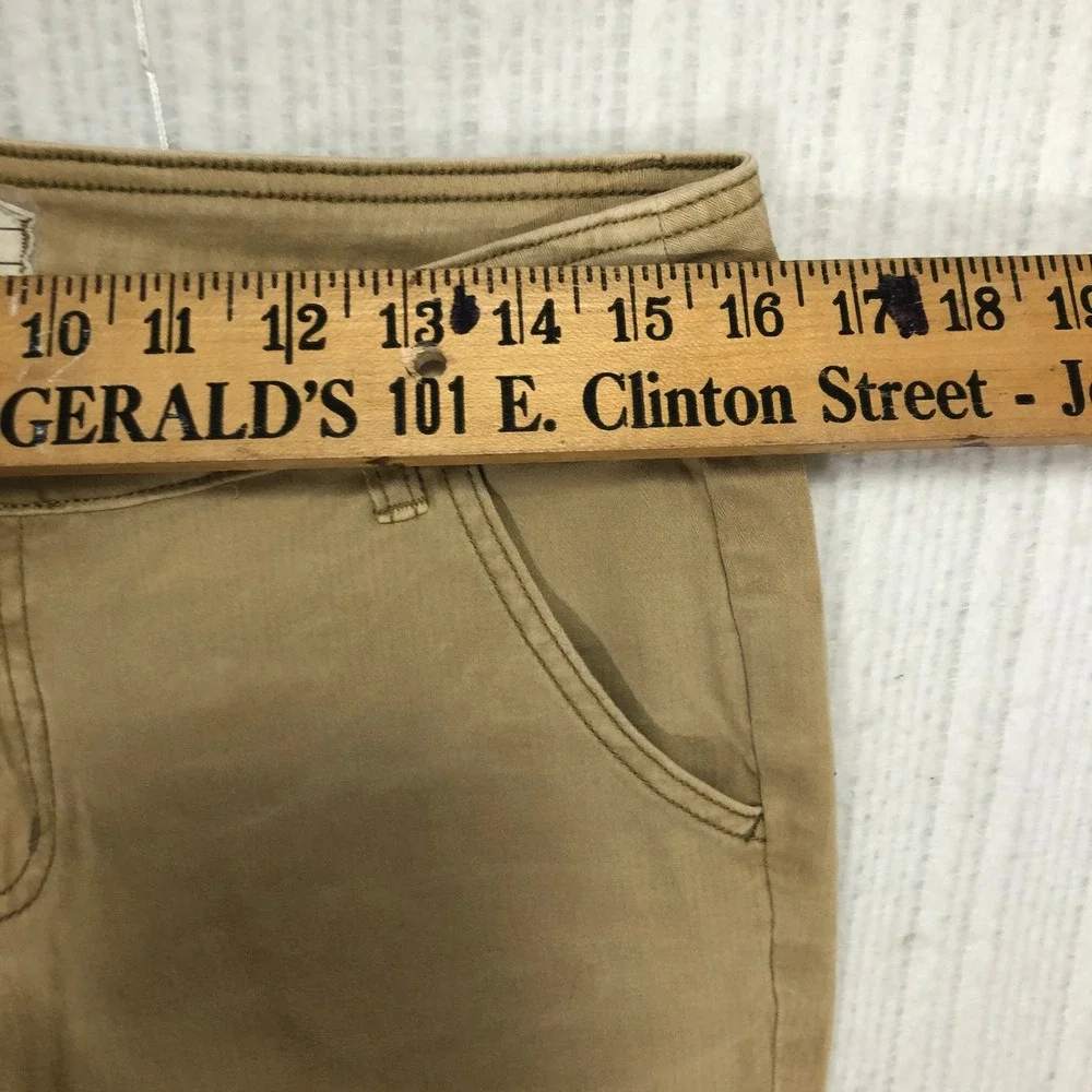 Free People Tan Khaki‎ Utility Patch Knee Pants Size 6